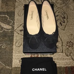 Chanel Classic Ballerina Black Flats with “CC”